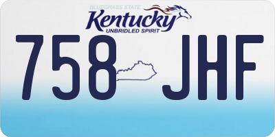 KY license plate 758JHF