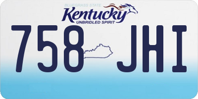 KY license plate 758JHI