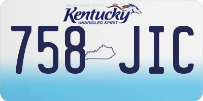 KY license plate 758JIC