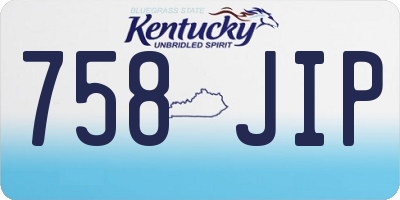 KY license plate 758JIP