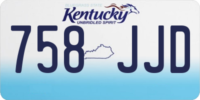 KY license plate 758JJD