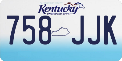 KY license plate 758JJK