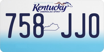 KY license plate 758JJO