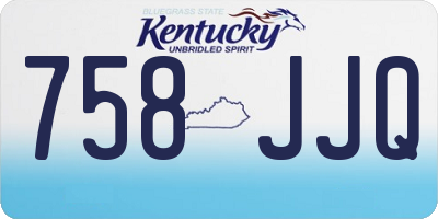 KY license plate 758JJQ
