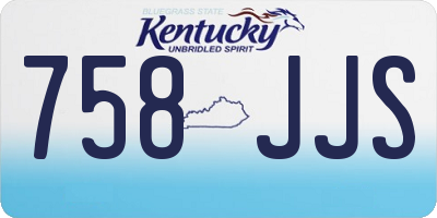 KY license plate 758JJS