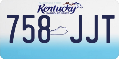 KY license plate 758JJT