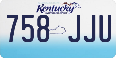 KY license plate 758JJU