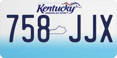 KY license plate 758JJX