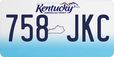 KY license plate 758JKC