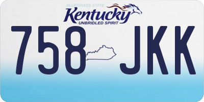 KY license plate 758JKK