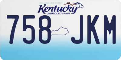 KY license plate 758JKM