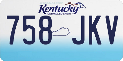 KY license plate 758JKV
