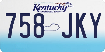 KY license plate 758JKY