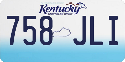 KY license plate 758JLI