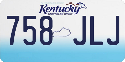 KY license plate 758JLJ