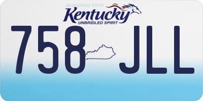 KY license plate 758JLL