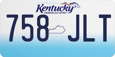 KY license plate 758JLT