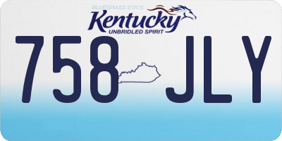 KY license plate 758JLY