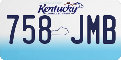 KY license plate 758JMB