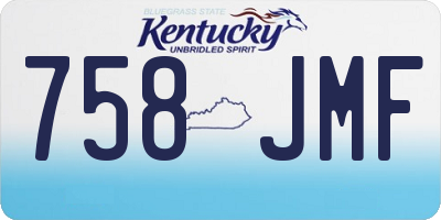 KY license plate 758JMF