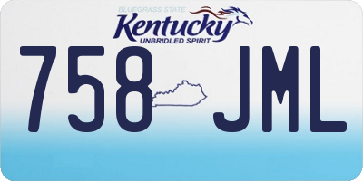 KY license plate 758JML