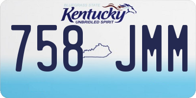 KY license plate 758JMM