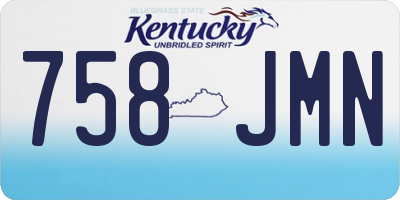 KY license plate 758JMN