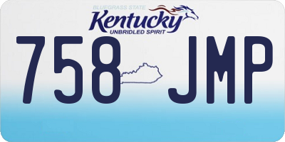 KY license plate 758JMP
