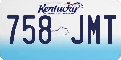 KY license plate 758JMT