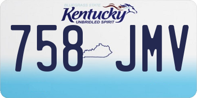 KY license plate 758JMV