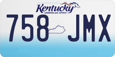 KY license plate 758JMX