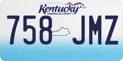 KY license plate 758JMZ