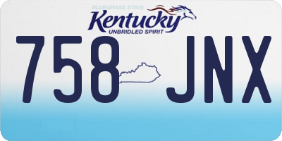 KY license plate 758JNX