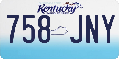 KY license plate 758JNY