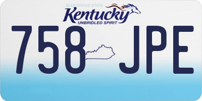 KY license plate 758JPE