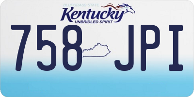 KY license plate 758JPI