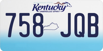 KY license plate 758JQB