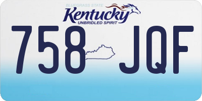 KY license plate 758JQF