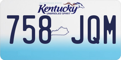 KY license plate 758JQM