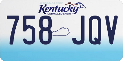 KY license plate 758JQV