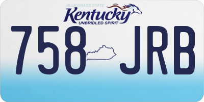 KY license plate 758JRB