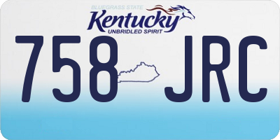 KY license plate 758JRC