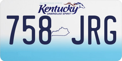 KY license plate 758JRG