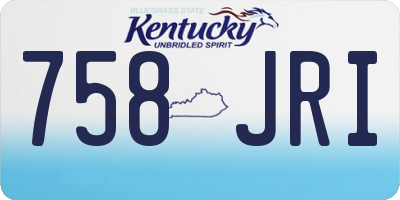 KY license plate 758JRI
