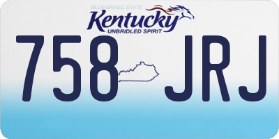 KY license plate 758JRJ