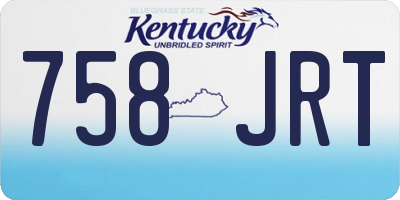 KY license plate 758JRT