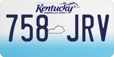 KY license plate 758JRV