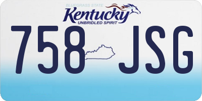 KY license plate 758JSG