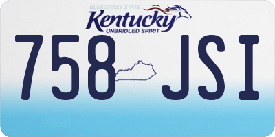 KY license plate 758JSI