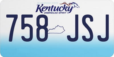 KY license plate 758JSJ